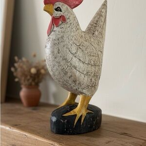 Vintage Hand Carved and Painted Rooster